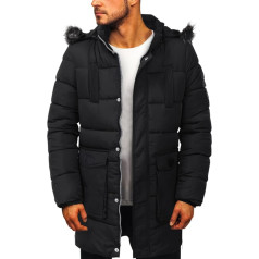 DondPO Herren Daunenjacke, Kurz mit Kapuze Gefüttert Wintermantel Übergangsjacke Reißverschluss Winter Leicht Daunenjacke Winterjacke 4Xl Atmungsaktiv Warme Steppjacke Herrenjacke !