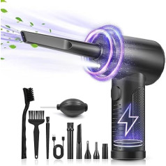 ‎Bsthp Electric Dust Blower, Air Duster, 3 Speed 51000 RPM, No Can Air Duster, Cordless Air Blower, Rechargeable for Keyboard, Computer, Car, Home, Office, Electronics