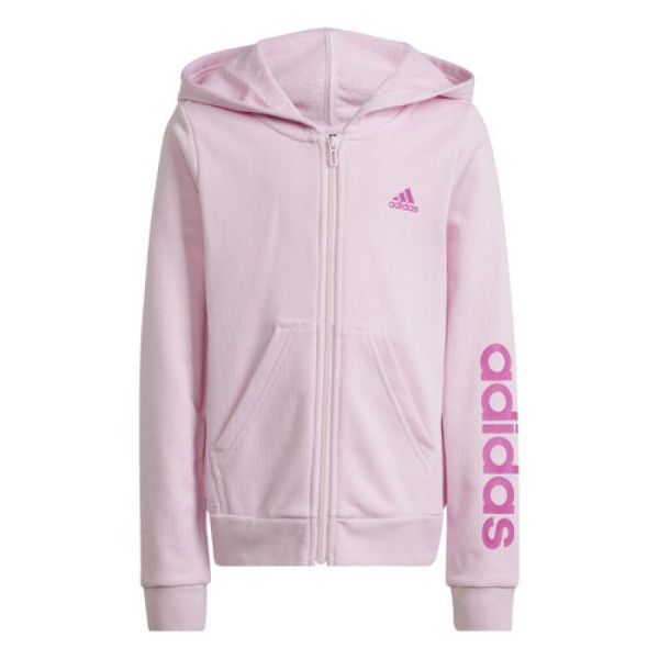 Adidas Essentials Linear Hoodie ar pilnu rāvējslēdzēju Jr S2666 / 140 cm
