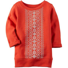 Carter's Baby Girls' French Holiday Terry Panel Tunic Top (3 Months) Red