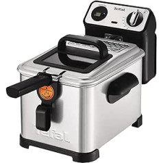 Tefal FR5111 Filtra Pro Inox & Design Fritteuse | 2400 Watt | Fassungsvermögen: 3 Liter Öl | exklusive System Filterung | Temperaturwahl: 150°C - 190°C | Timer | Edelstahl