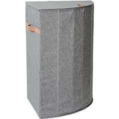 LOVE IT STORE IT Premium Laundry Hamper with Folding Lid - Square Basket Made of High-Quality Fabric - Extra Stable - Grey - 40 x 40 x 60 cm