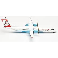 herpa 571968 Austrian Airlines Bombardier Q400 Model Aeroplane Model Making Miniature Models Collectible Item, Multi-Colour