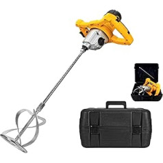 VITO Pro Power VIMCC1400A Cement Stirrer Concrete Stirrer Ergonomic 2-Speed Gear M14 Mortar Stirrer Colour Stirrer Hand Stirrer 65L Stirring Set Including Stirring Whisk and Sturdy Case