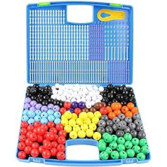 DIY Chemical Molecular Structure Model, 296 Pack Experiment Devices, Ball Rod Ratio Demonstration Model for Organic Chemistry, College Experiment Set, Teaching Material