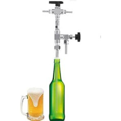 Regun Bottle Filler, 304 Stainless Steel Back Pressure Beer Bottle Filler HomeBrew CO2 Beer Brewing Kit