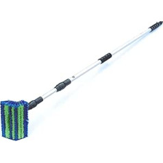 EXCOLO Water Flow Telescopic Tube 4 m Long Plus Cleaning Brush Washing Brush with Soft Bristles for Solar System PV Roof System Glass Panels
