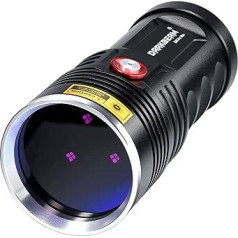 ‎Darkbeam DARKBEAM UV Torches, 365 nm Ultraviolet Black Light, LED Light, Portable Woodsche Lamp, 36 W Powerful USB-C Blacklight for Detecting Animal Urine, Leak, Minerals, Uranium Glass with Battery, B40