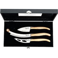 Laguiole Style de Vie Luxury Line Cheese Knife 3-Piece Oak Wood
