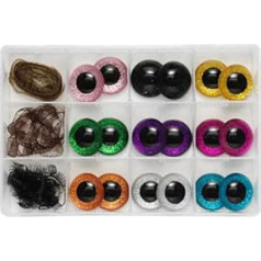 Panduro Hobby Horse Glass Eyes for Horse 3 cm Diameter Assorted Colours Pack of 18