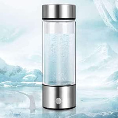 Jiakalamo Hydrogen Generator, 450 ml Hydrogen Rich Water Bottle with PEM and SPE Technology, Portable USB Hydrogen Water Loniser for Outdoor Sports Travel