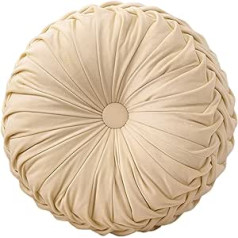 Round Seat Cushion Chair Cushion Memory Foam Washable for Wooden or Metal Stool Beige