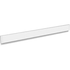 MAUL MAULgrip Terminal Strip, 100 x 5 cm, Aluminium Wall Clamp Strip for Attaching Drawings, Plans, Photos or Posters, Organiser for Office, Workshop and Hallway, White