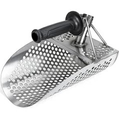 spritool Sand Shovel with Handle Metal Detector Stainless Steel Detector Quick Sieve Metal Detector