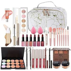 FantasyDay All-in-One Makeup Set Gift Surprise Complete Makeup Set for Women Multipurpose Essential Starter Bundle Including Eyeshadow Palette, Lipstick, Eyeliner, Mascara Brush