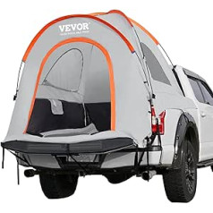 VEVOR Roof Tent, Truck Tent, 200 x 165 x 170 cm, Double Layer Tent, Outdoor Pickup Truck, Tent, Truck, Bed, Tent, Outdoor, Family, Camping, Travel, Car Tent, Waterproof Car Roof Tent, Rear Tent, Carry