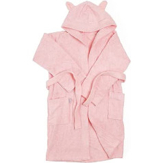 Ti TIN Children's Bathrobe for Boys or Girls with Hood and Side Pockets, Very Soft and Absorbent, 100% Cotton Terry Towelling with Hood with Ears