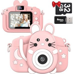 Gofunly Children's Digital Camera with 2.0 Inch Screen 1080P HD 20MP Built-in 32GB SD Card Selfie Camera Children for 3-12 Years Age Birthday Gift Children Toy