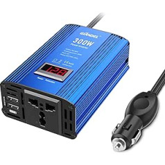 Giandel 12V 220V 300W Modified Power Inverter Cigarette Lighter 230V 240V with 4.8A Dual USB Car Adapter with LED Indicator GIANDEL