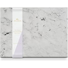 Silk Route Spice Company White Marble Chopping Board 40 x 30 cm
