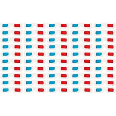 SOLUSTRE Pack of 100 3D Paper Jars Disposable Universal Anaglyph 3D Red Blue Cyan Glasses White Frame Anaglyph Cardboard