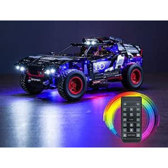 Brickbling Remote Control Light Kit for Lego Audi RS Q e-tron (Not Lego Model), LED Lighting Set for Lego 42160 Audi RS Q e-tron Creative Toy for Adults and Children