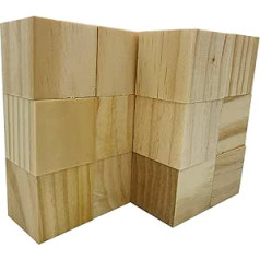 Fycooler Basswood Whittlers Carving Blocks, Wood Carving Kit, Unfinished Wood Blocks for Wood Carving, DIY Wood Carving for Wood Carving, Hobby Whittler Art, Sculpturing Craft, 12 Pieces, 5 x 5 x 5 cm