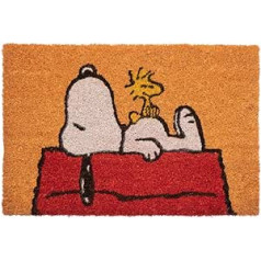 Grupo Erik Coconut Mat Peanuts Snoopy - Dirt Trapper Mat 40 x 60 cm - Funny Door Mat Indoor