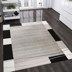 VIMODA Rug, Mottled, Checked, Retro Pattern in Brown, Bedroom, Living Room - Oeko-Tex Certified