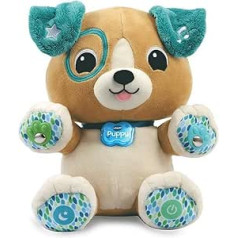 VTech My Interactive Cuddly Puppy - Interactive Toy - Light and Sound Effects - Personalised - 3 to 6 Years