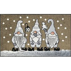 wash+dry Doormat Winter Dwarfs Taupe 75 x 120 cm Indoor and Outdoor Use Multi-Coloured