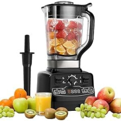 Enfmay Smoothie Maker, 2000 W High Performance Mixer with 4 Programmes, 8 Speed Control, LCD Time Display, 33000 RPM Stand Mixer with 2L Tritan BPA-Free Container, for Smoothie/Soup/Dessert