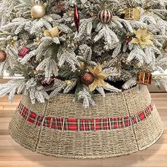 Christmas Tree Collar Farmhouse Christmas Tree Decorations Tree Skirt Christmas Tree Base Ring