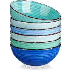 vancasso Bonita Stoneware Soup Bowls, 6-Piece Bowl Set, Salad Bowl, Pasta Bowls, Bowls Set