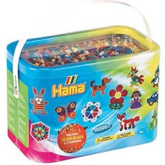 Hama 10.202–67DE 10000 Perlen und Bretter im Eimer