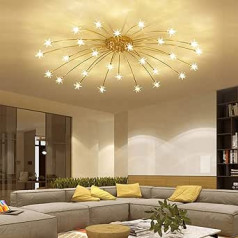 Lanekd LED Living Room Ceiling Light Star Style Bedroom Ceiling Light Children's Room Decorative Lamp Glass Shade Dining Room Chandelier Retro Design Kitchen Hallway Pendant Light