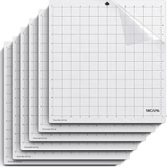 NICAPA Cutting Mat for Silhouette Cameo 4/3/2/1 [30 cm x 30 cm Standard Handle, Pack of 6] Premium Adhesive Replacement Mats Accessories for Cards, Paper, Vinyl Film Plotter Accessories