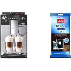 Melitta Latticia OT Fully Automatic Coffee Machine with Milk System Silver/Black (F300-101) & 192830 Filter Cartridge for Fully Automatic Coffee Machines | Pro Aqua | Prevention of Calcification 1
