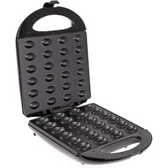 Mesko MS 3041 Waffle Iron, Nut Baker for 24 Nut Halves, XL, 1600 W, Non-Stick Coating, Witch Hazel,Nut Maker, Oreschniza, Baker, Nut Waffle Iron for Oreschki, Black