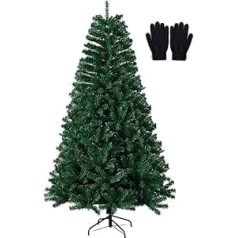 Maxesla Artificial Christmas Tree, 180 cm, 800 Tips with Sturdy Iron Base and Holder, Fire Retardant, Indoor Presentation, Perfect Decorations for Christmas