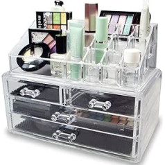 G4GADGET Make up Kosmetik Organizer Transparent Kunststoff Display und Aufbewahrungseinheit