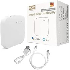 MOES Tuya Smart ZigBee Wired Gateway Multi-Mode with BLE WiFi 2.4G Mesh Hub, Voice Control via Alexa Google Home