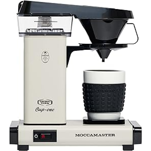 Moccamaster Cup-One, Kleine Kaffeemaschine, Filterkaffeemaschine, Off-White, 300ML