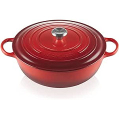 Le Creuset Signature La Marmite Cast Iron Casserole Dish with Lid Diameter 26 cm Round Suitable for All Hobs and Inductions Volume: 4.1 Litres., 32 cm