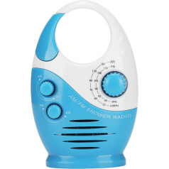 PUSOKEI Small Radio AM FM Radio Radio Portable Waterproof Broadcast Music Shower Radio with Speaker AAA Battery Operated