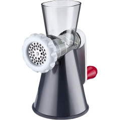 Westmark Mincer with 2 Perforated Discs and Biscuit Attachment, Large Suction Base, Plastic/Rustproof Stainless Steel, Cheeky Fritz, White/Dark Grey/Red, 97042260
