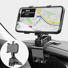 TOFURT Car Mobile Phone Holder Mobile Phone Holder 360 Degree Rotatable - Dashboard Mobile Phone Holder Car Clip Holder Car Phone Mount Suitable for 4 to 7 Inch Smartphones