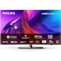 Philips 55PUS8808/12 55-Inch Ambilight TV, 4K UHD LED TV, 120 Hz, HDR, Dolby Vision, Google TV, VRR, WiFi, Bluetooth, DTS:X, Voice Control