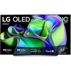 LG OLED83C37LA TV 210 cm (83 Inch) OLED evo TV (Smart TV, Brightness Booster, 120 Hz), Model Year 2023