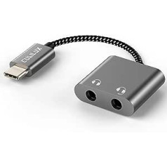 Cubilux USB C Headphone Splitter for Two, Type C to 2 x 3.5 mm Jack Splitter, 2-Way Audio Splitter for iPad 10, iPad Pro/Air 5 4/Mini 6, Samsung S21/S20 Ultra Note 20/10, Tab S8, S7, S6 Pixel 7/6 Pro